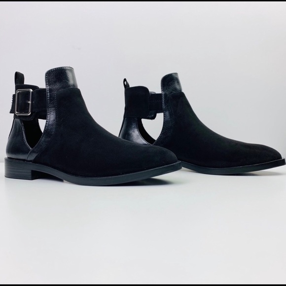 Zara Shoes - NWT Zara Trafaluc black ankle suede booties